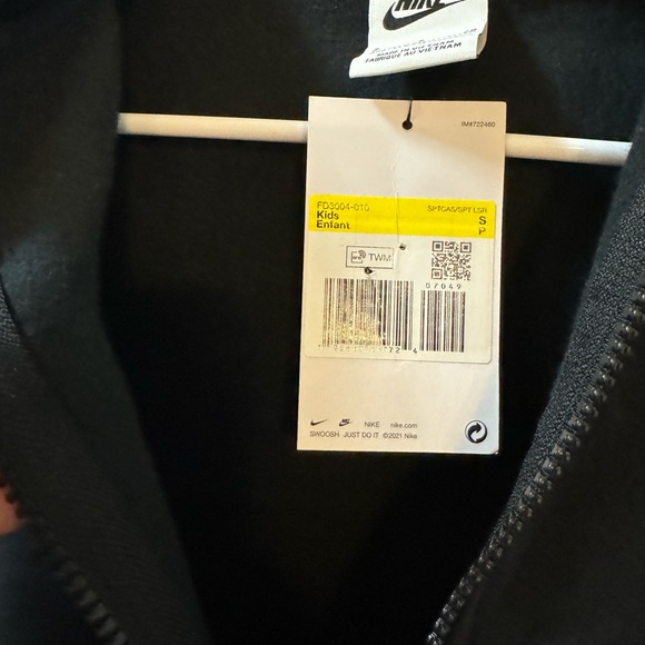 Nike Girl's Sportswear Club Fleece Full Zip Hoodie size small - Picture 6 of 6